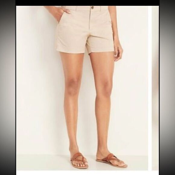 NEW- Old Navy mid rise khaki shorts size 10 brand‎ new in package - Picture 1 of 2
